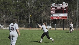 PLAY BALL: The Picayune Lady Tide softball team practice for the upcoming season at the Lady Tide Park.  Photo by Alexandra Hedrick 