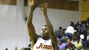 STEADY SHOOTER: Former Pearl River Central High School standout Ashton Woodson is in his first year with the Jones County Bobcats.  Photo courtesy of JCJC