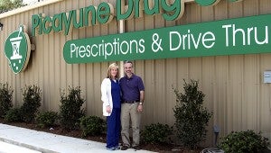 From left, Brenda and Andrew Failla stand in front of their second location in Picayune. Their newest pharmacy is located at 3310 Highway 11 North. Jodi Marze | Picayune Item