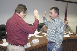 Frank Ford was sworn in as a new member of the Picayune Separate Municipal School board.