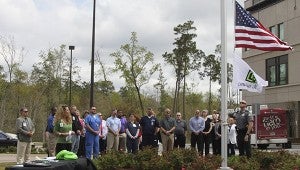 Jodi Marze | Picayune Item   Raising the flag for awareness: Highland Community Hospital declared its dedication and engagement in raising awareness of the need for organ donors. For those who do decide to be a donor Administrator Mark Stockstill asked that those wishes be either registered or expressed to family and friends for the proper time.