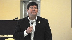 CONGRESSIONAL VISIT: U.S. Representative for the 4th Congressional District of Mississippi Steven Palazzo spoke to the Poplarville Rotary Club Wednesday about the nation’s growing debt and budget issues.  Photo by Alexandra Hedrick 