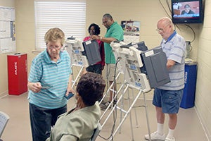 ELECTION TIME: Pearl River County residents turned out to cast their vote during Tuesday’s U.S. Senate runoff election between Republicans Chris McDaniel and incumbent Thad Cochran. Photo by Jeremy Pittari