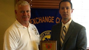 Jesse Wright | Picayune Item firefighter of the year: Deputy Fire Chief John Mark Mitchell received his award Wednesday. 